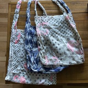 Free People linen tote bag bundle